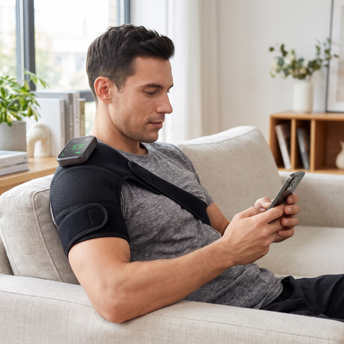 Heated wrap worn on the shoulder